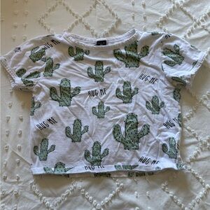 Hug Me Cactus Print Tee XS